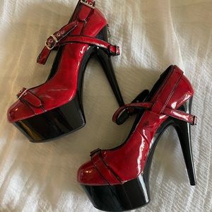 Sexy Red platform 6 inch high heel by Penthouse